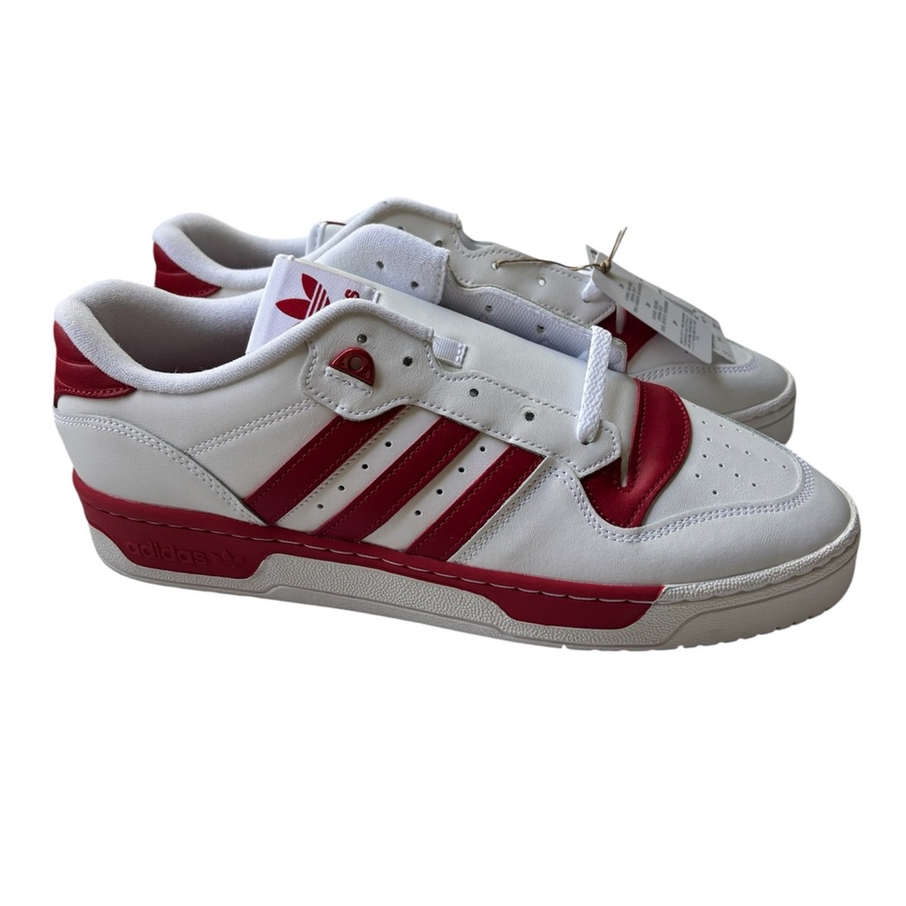 Adidas Red and White Classic Sneakers